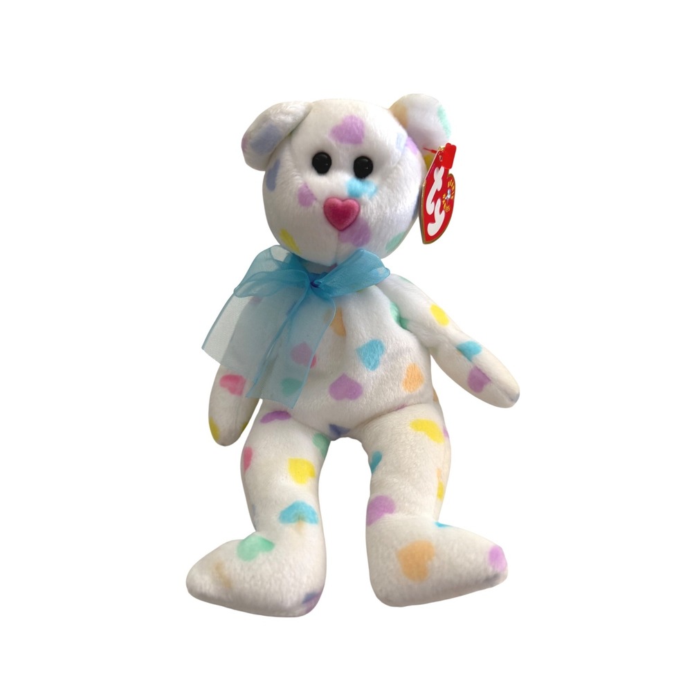 Ty Beanie Baby KISSME the Bear 2001 Plush Vintage 8" MWMTs Stuffed Animal Toy